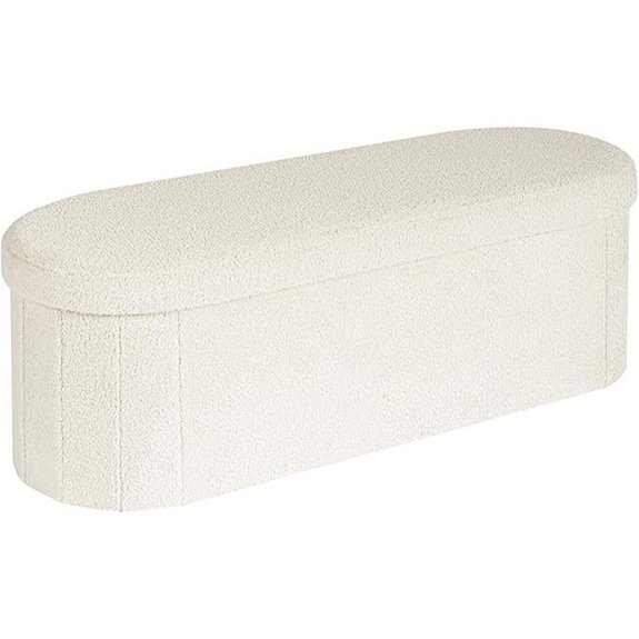 B FSOBEIIALEO Storage Ottoman Foot Rest White