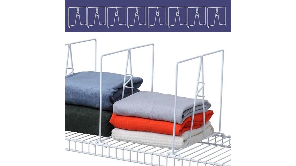 white wire shelf dividers