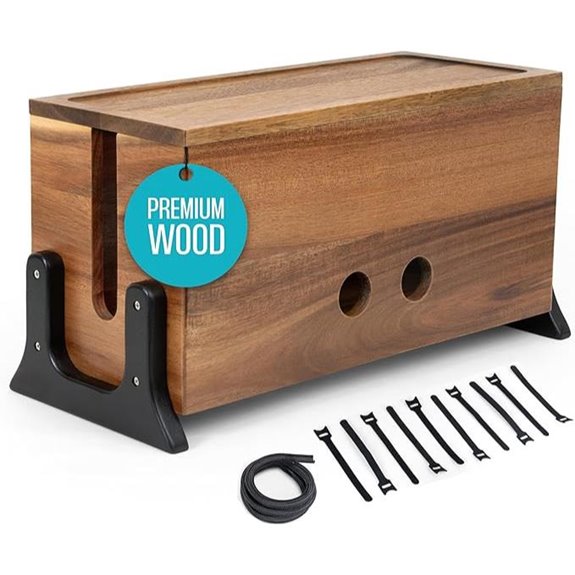 Cable Management Box for Wires and Power Strips