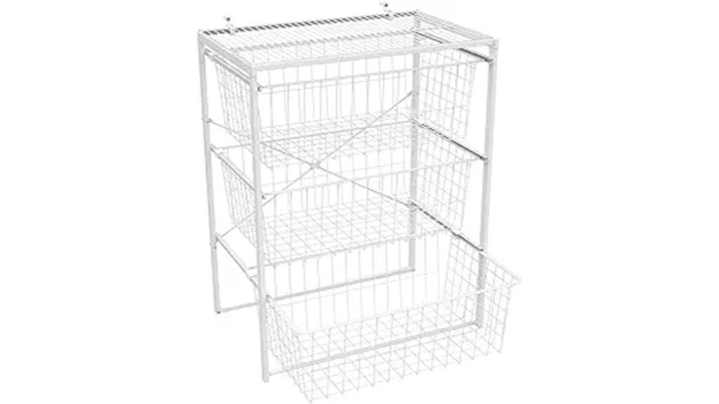 wire basket drawer organizer