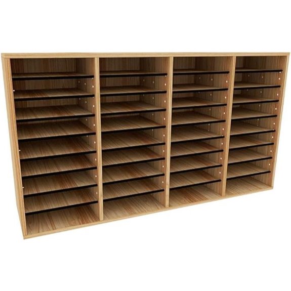 AdirOffice Wooden 36-Compartment Literature Organizer