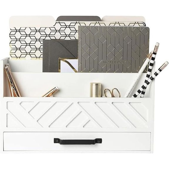 BLU Monaco Wooden Mail Organizer with Drawer