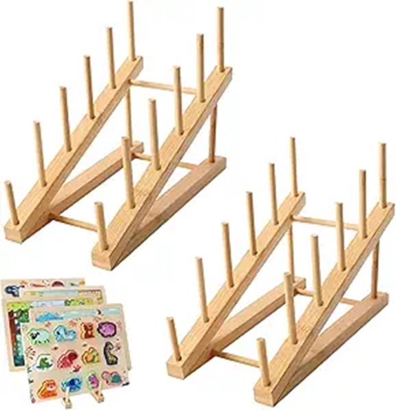 Wooden Puzzle Storage Rack (2 Pack)