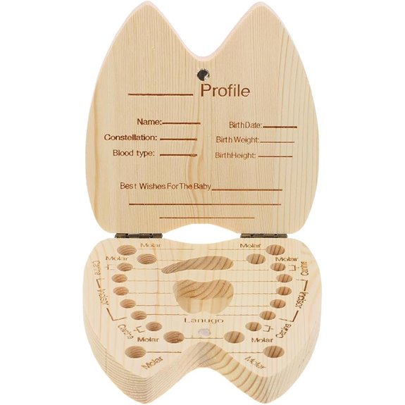 IMIKEYA Wooden Tooth Fairy Keepsake Box