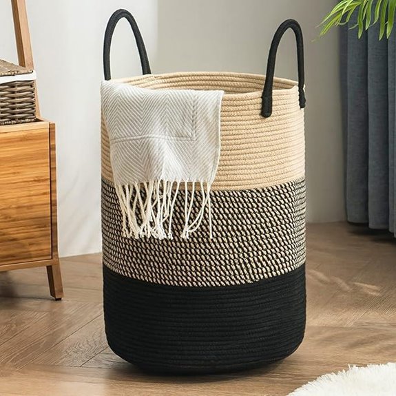 YOUDENOVA Woven Rope Laundry Hamper (58L)