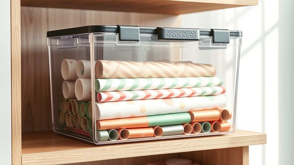 wrapping paper storage essentials