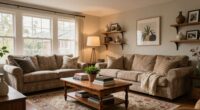 balanced cozy living space