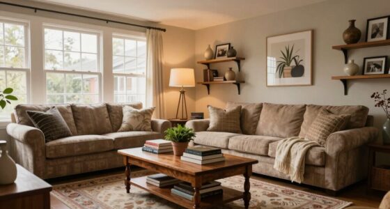 balanced cozy living space