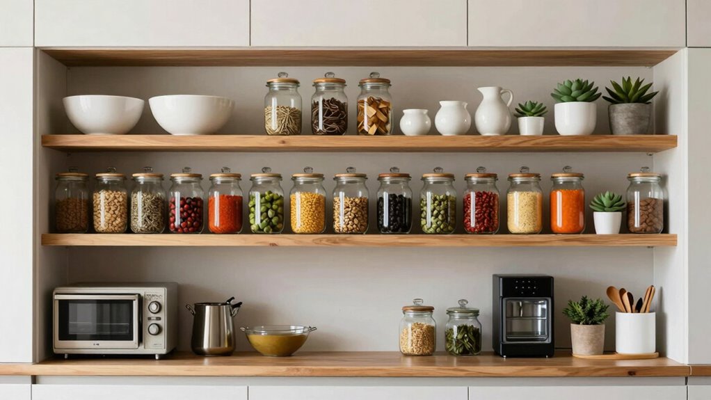 balanced decorative and practical storage