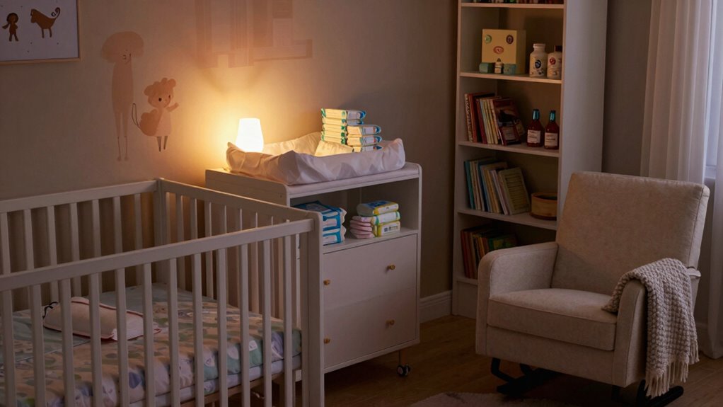 calm organized nursery setup