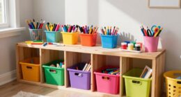child friendly art supply organization