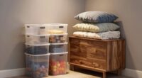 choosing furniture or bins