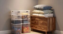 choosing furniture or bins