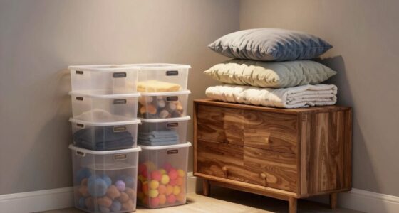 choosing furniture or bins