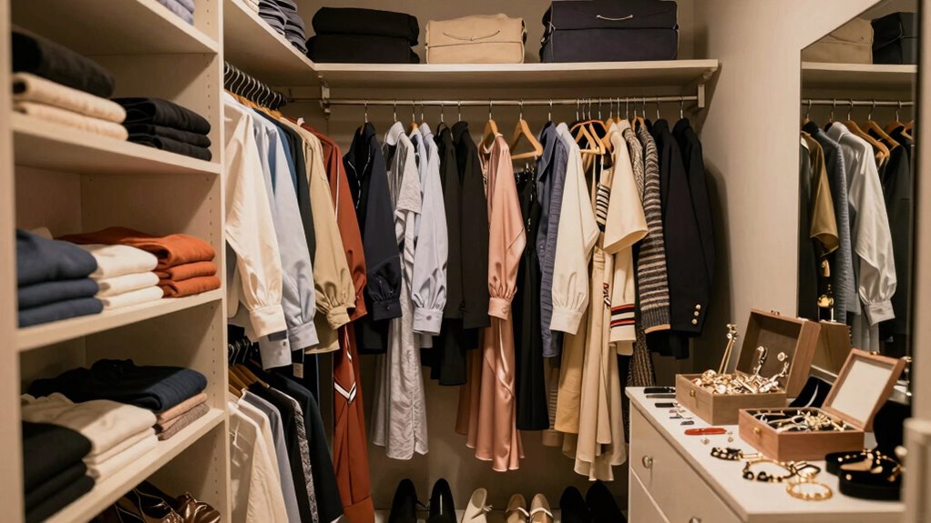 cluttered closet empty wardrobe