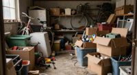 cluttered garage storage habits