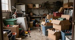 cluttered garage storage habits