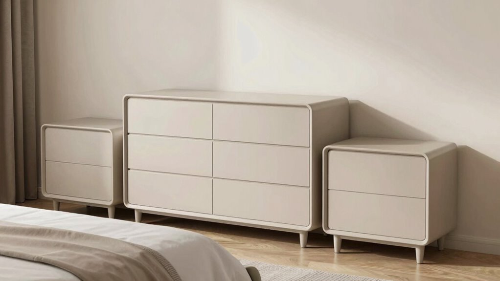 cohesive calming bedroom design