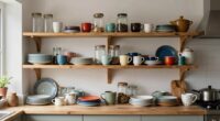 controlled open shelving organization