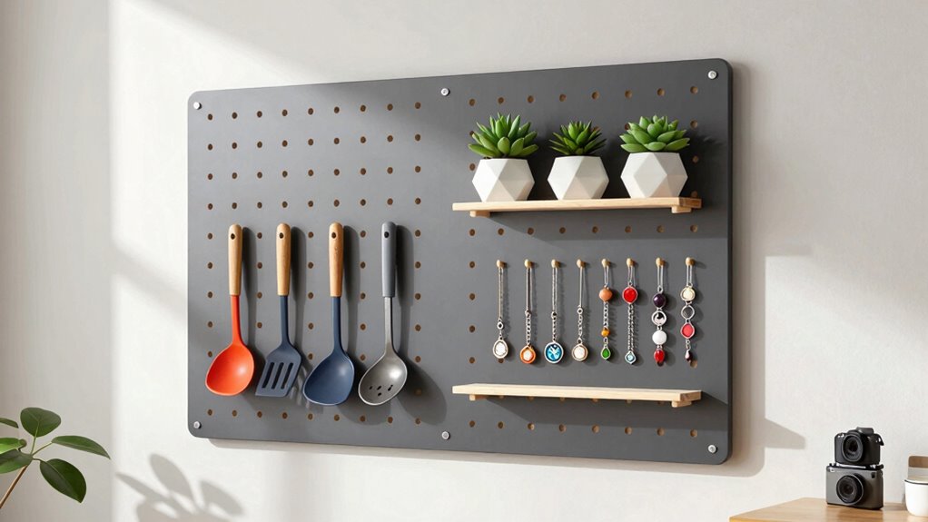 creative indoor pegboard uses