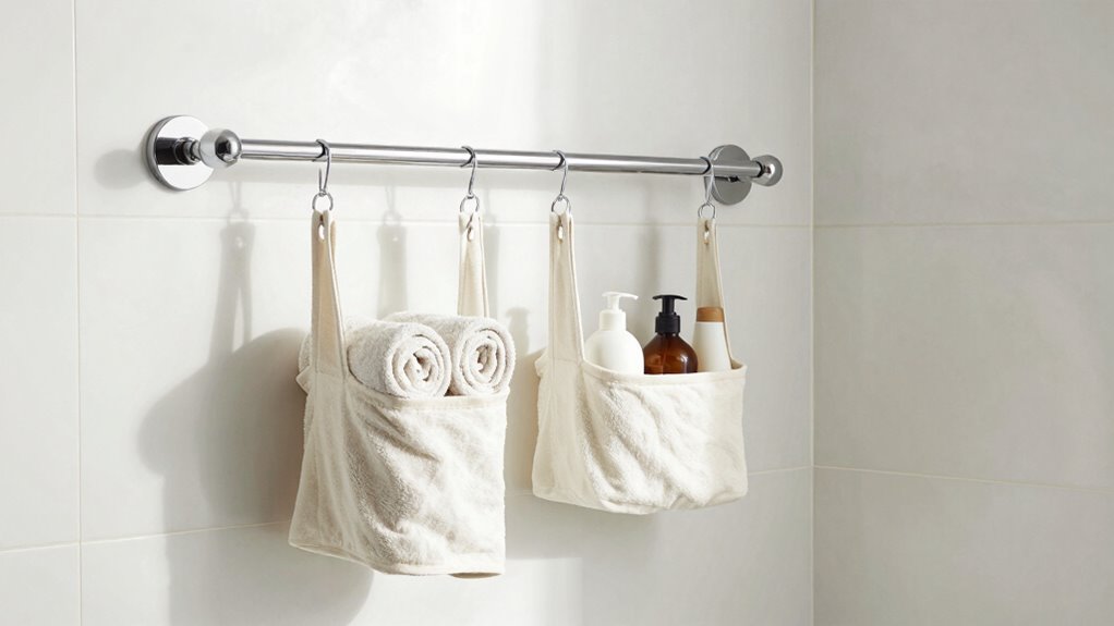 creative tension rod storage solutions