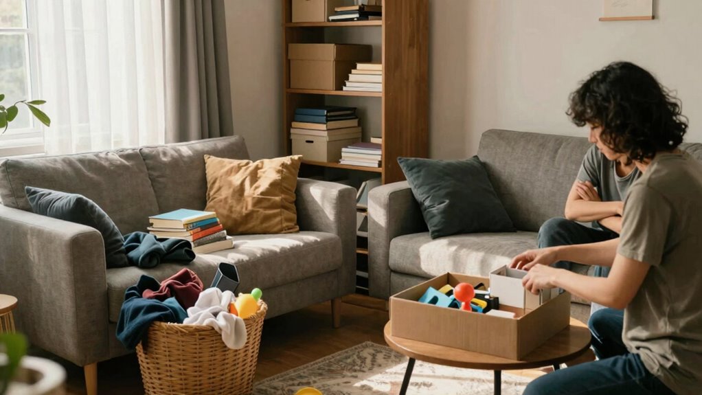 decluttering with reluctant family