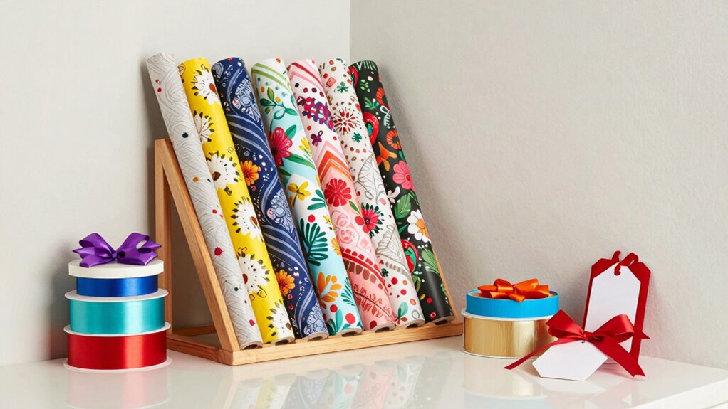 dedicated storage for wrapping paper