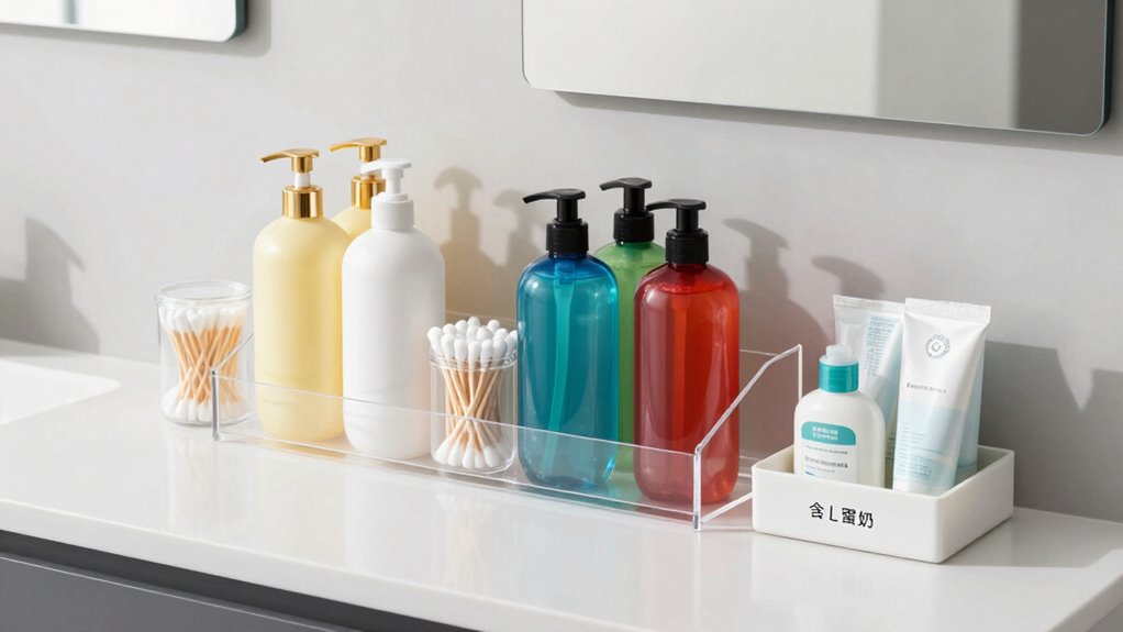 efficient backup toiletry organization