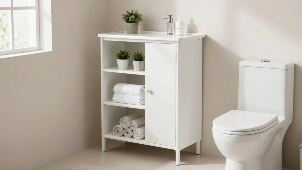 efficient bathroom space organization