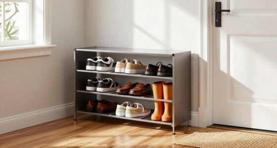 efficient front door shoe organization