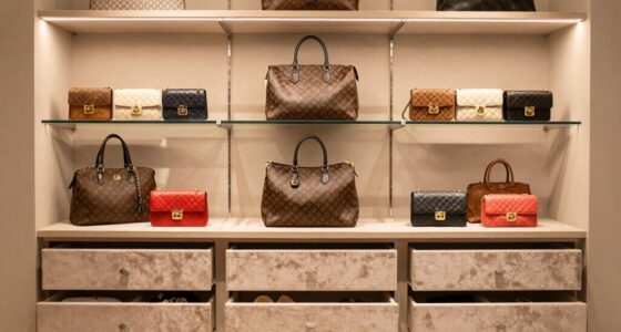 efficient handbag closet organization