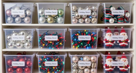 efficient holiday decor storage