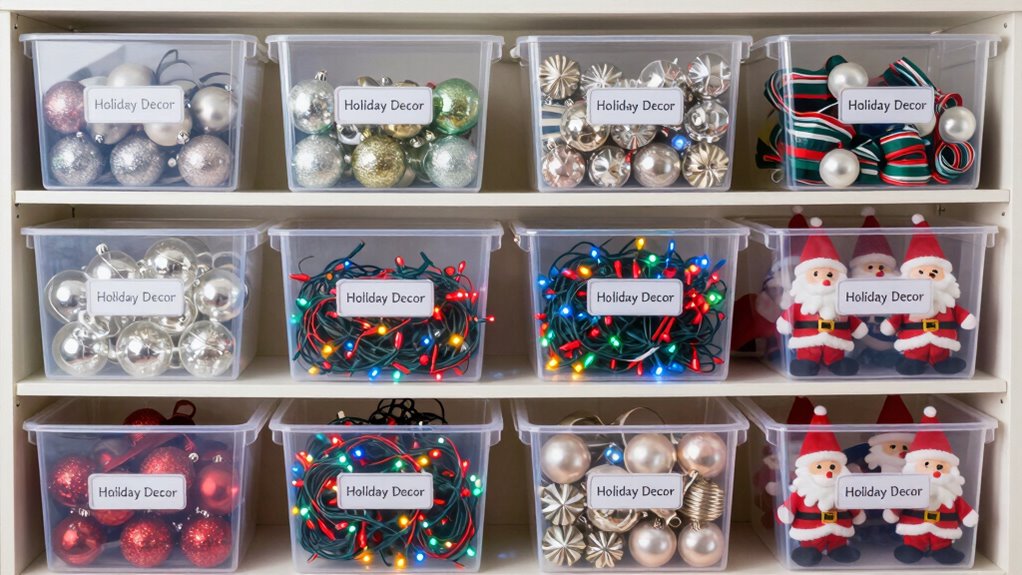 efficient holiday decor storage