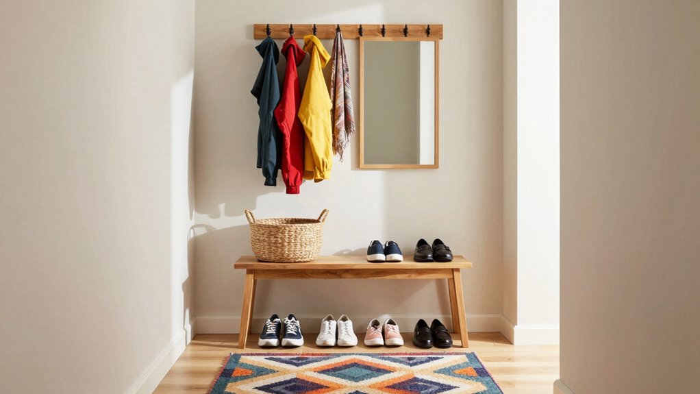 efficient small entryway storage