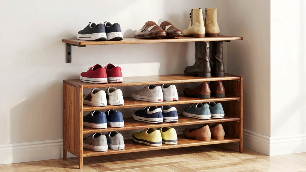efficient space saving shoe organization