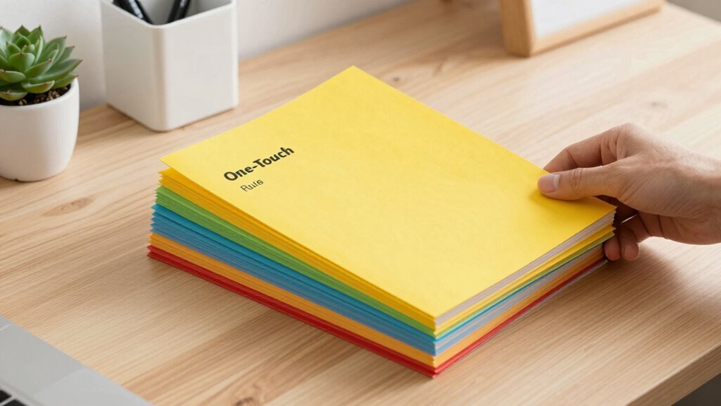 handle paper immediately
