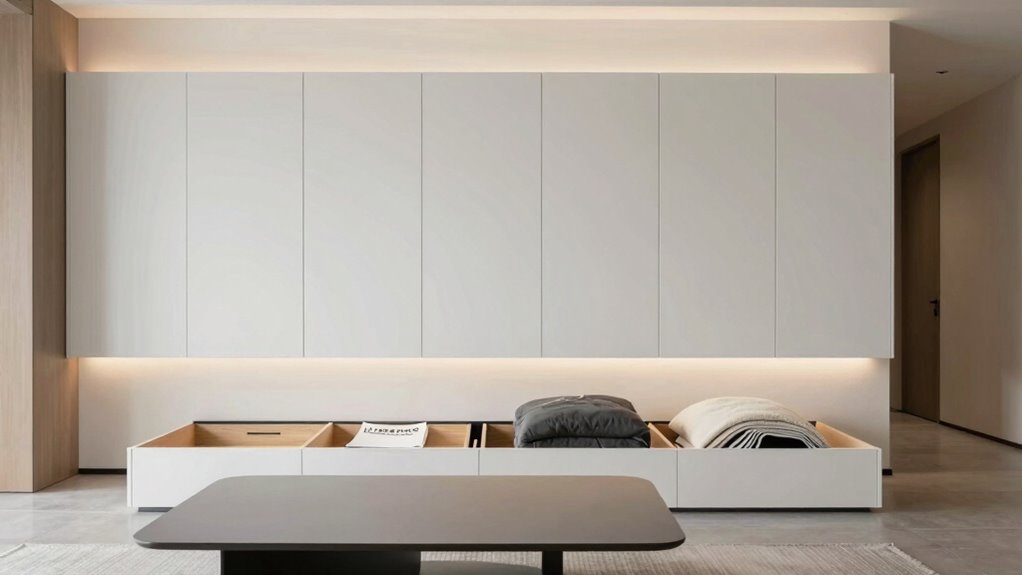 hidden storage maximizes shared space