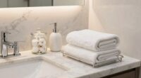 hotel style guest bathroom organization
