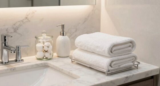 hotel style guest bathroom organization