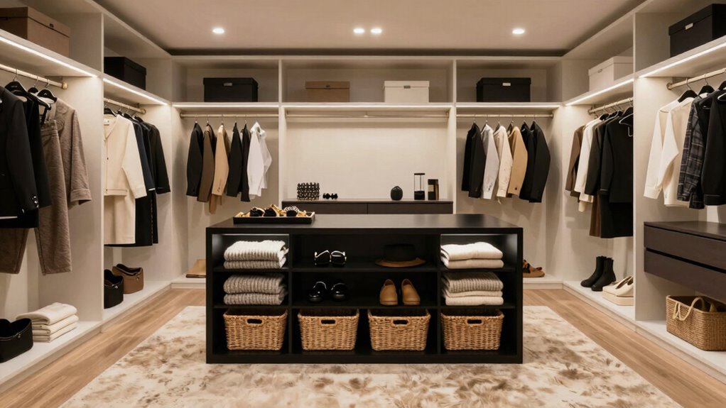 install a spacious closet island