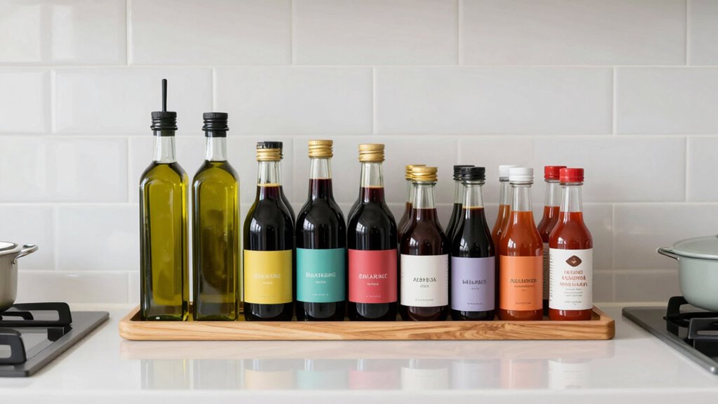 keep oils vinegars organized