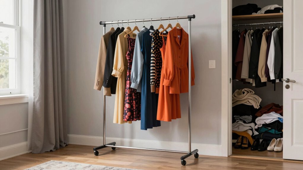 open wardrobe maximizes space