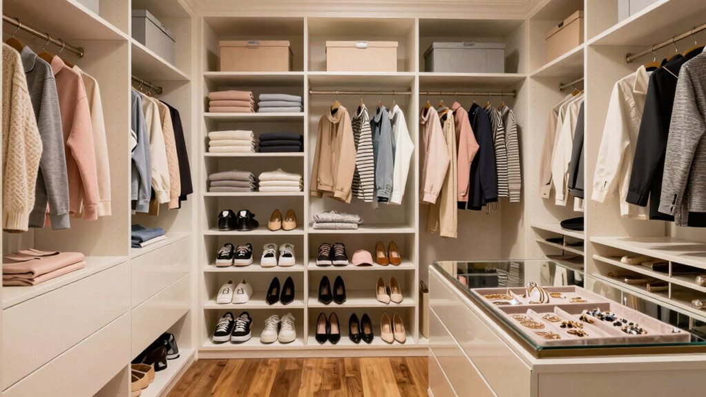 optimal closet organization zones