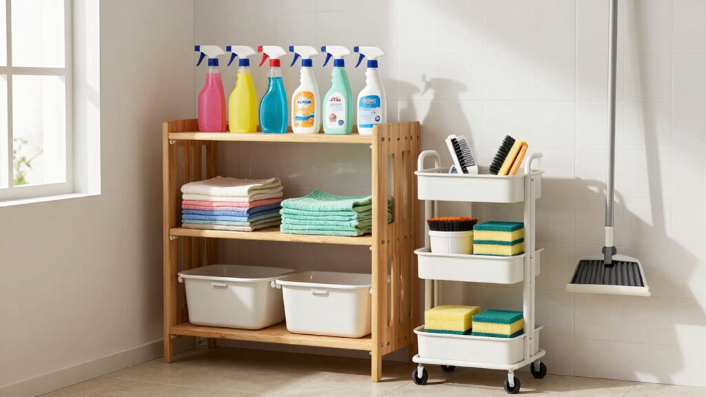 organize eco friendly cleaning supplies