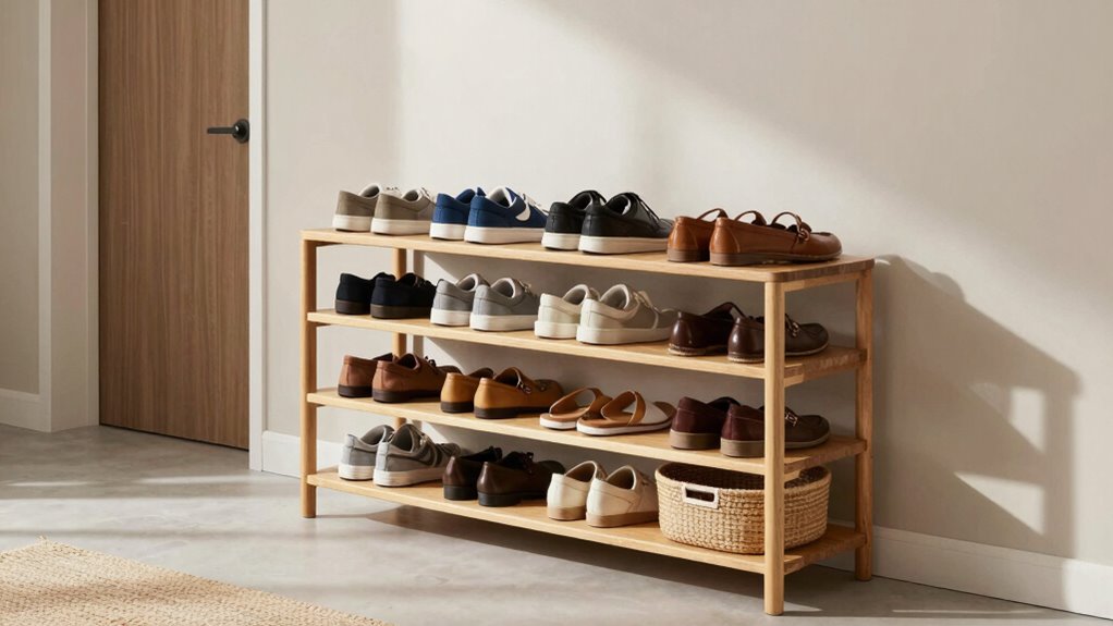 organize shoes maximize space