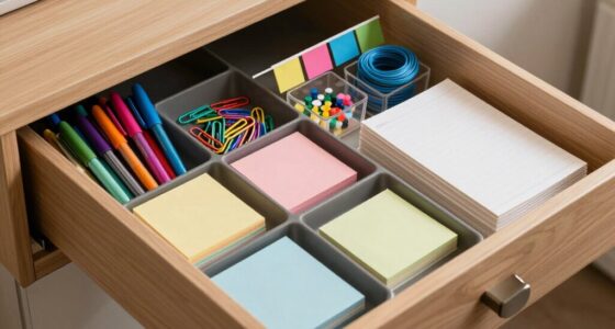 organize supplies in drawers