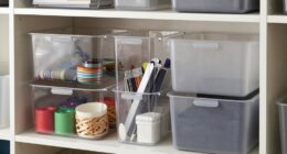 organize with transparent containers