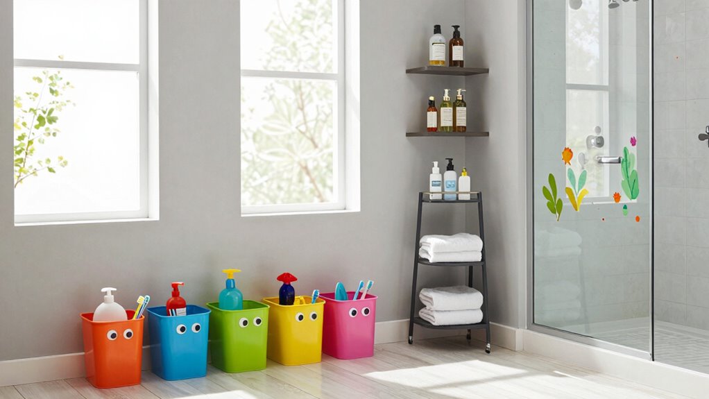 organized bathroom privacy routines