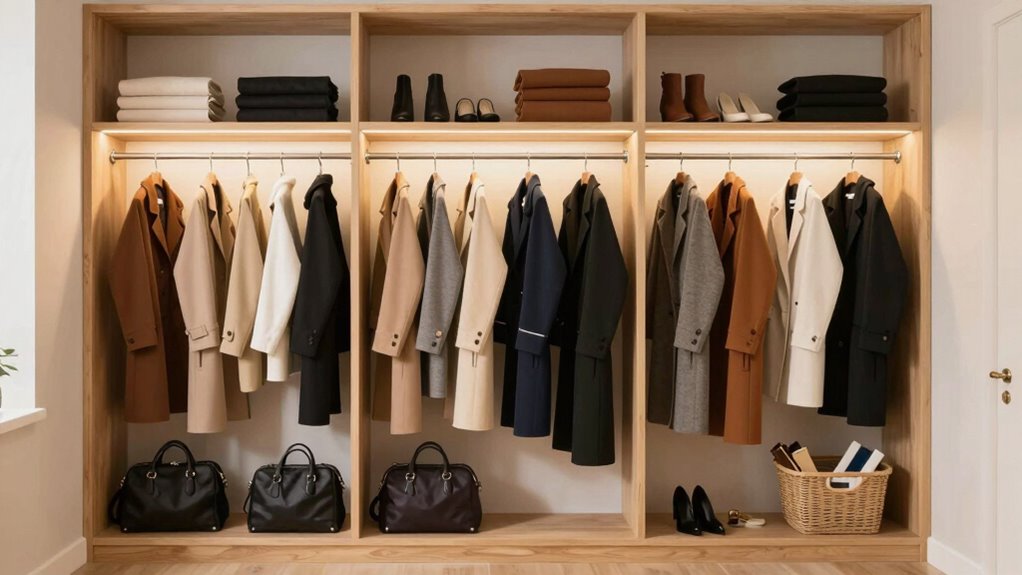organized closet maximized space