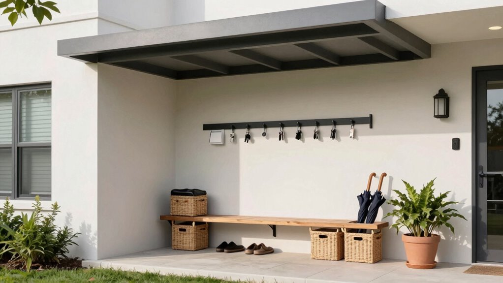 organized entryway drop zone